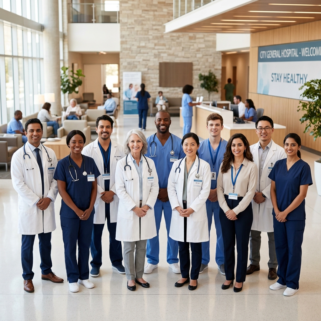 Medbox Healthcare clinical doctor team standing confidently